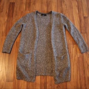 Long gray cardigan